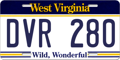 WV license plate DVR280