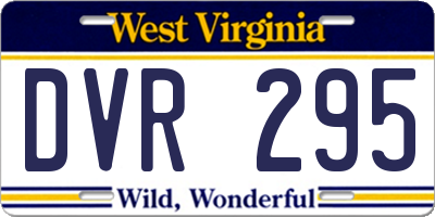 WV license plate DVR295