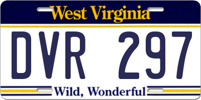WV license plate DVR297