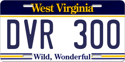 WV license plate DVR300