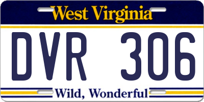 WV license plate DVR306