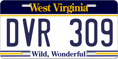 WV license plate DVR309
