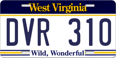 WV license plate DVR310