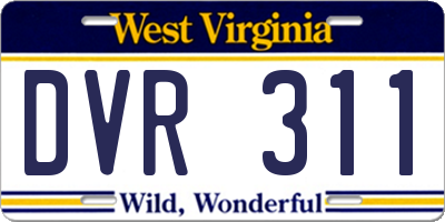 WV license plate DVR311