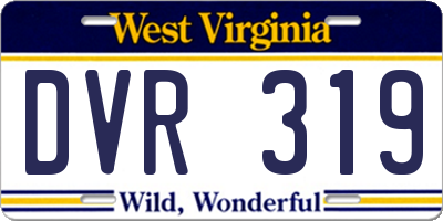 WV license plate DVR319