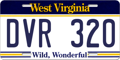 WV license plate DVR320