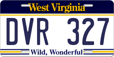 WV license plate DVR327