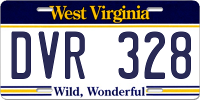 WV license plate DVR328