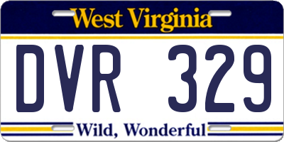WV license plate DVR329