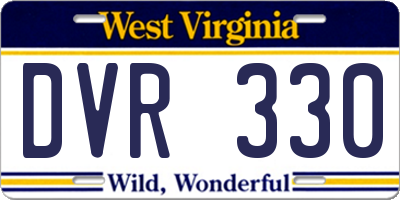 WV license plate DVR330