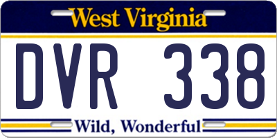 WV license plate DVR338