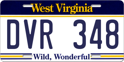 WV license plate DVR348