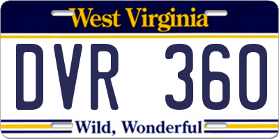 WV license plate DVR360