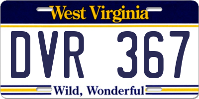WV license plate DVR367