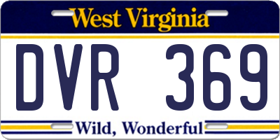 WV license plate DVR369