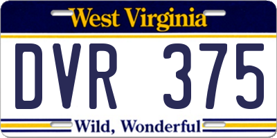 WV license plate DVR375
