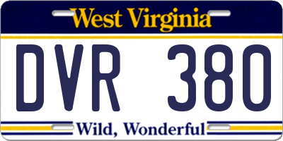 WV license plate DVR380