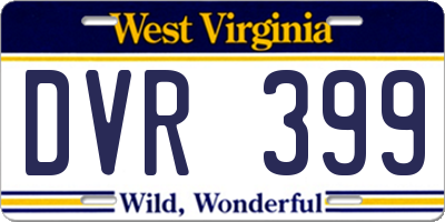 WV license plate DVR399