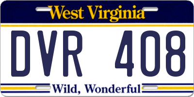 WV license plate DVR408