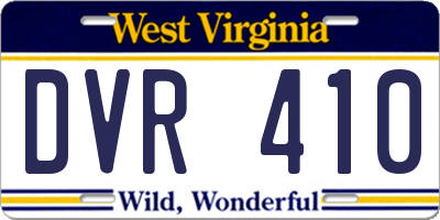 WV license plate DVR410