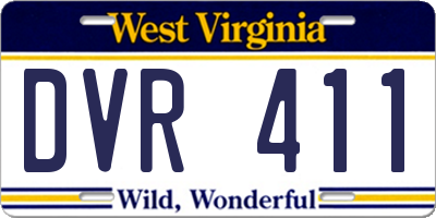 WV license plate DVR411