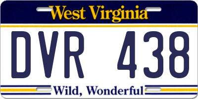 WV license plate DVR438