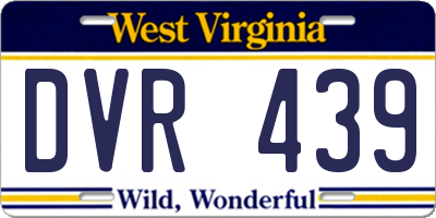 WV license plate DVR439