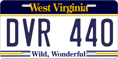 WV license plate DVR440