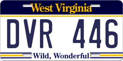 WV license plate DVR446