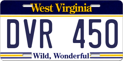 WV license plate DVR450