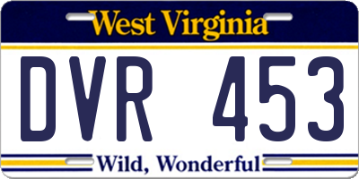 WV license plate DVR453