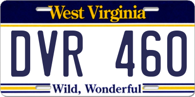 WV license plate DVR460