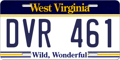 WV license plate DVR461