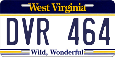 WV license plate DVR464