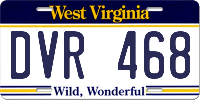 WV license plate DVR468