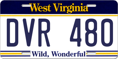 WV license plate DVR480