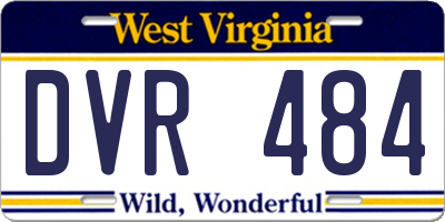 WV license plate DVR484
