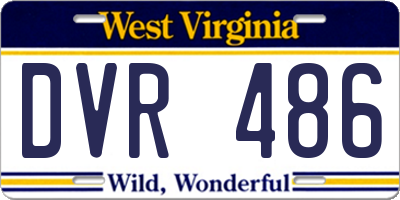 WV license plate DVR486