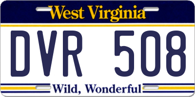 WV license plate DVR508