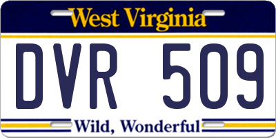 WV license plate DVR509