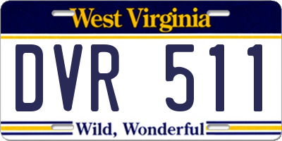 WV license plate DVR511