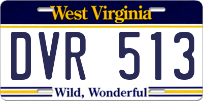 WV license plate DVR513
