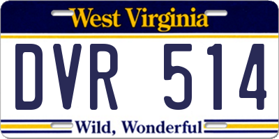 WV license plate DVR514