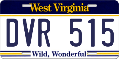 WV license plate DVR515