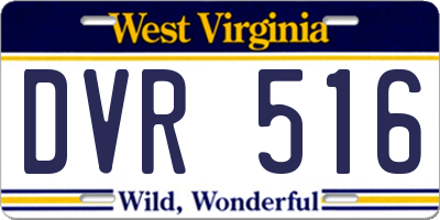 WV license plate DVR516
