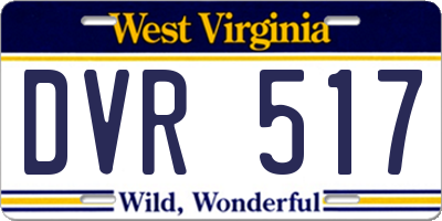WV license plate DVR517