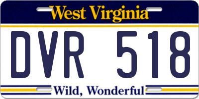 WV license plate DVR518