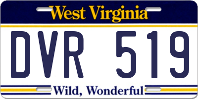WV license plate DVR519