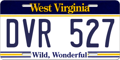 WV license plate DVR527