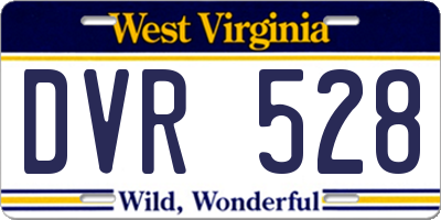 WV license plate DVR528